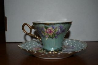 Royal Halsey Very Fine China Tea Cup And Saucer