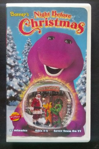 Barney ' s Night Before Christmas (VHS,  2001) 100 Guaranteed Rare HTF 2