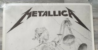 METALLICA - And Justice For All VINTAGE 1988 tour poster RaRe 2