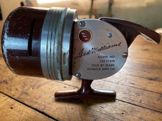 Cf39 Vtg Sears Ted Williams Spincasting Rod Fishing Reel Combo 535 Triple Crest