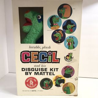 Vintage Rare Cecil The Serpent And His Disguise Kit Mattel &box Lovely