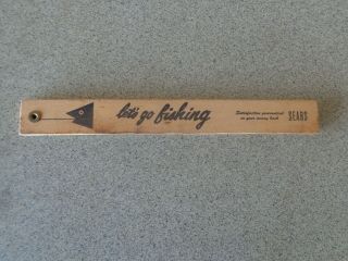 Vintage Sears 1967 California Fishing Laws 18 " Wooden Ruler Let 