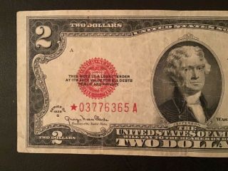 1928 G $2 Star Note Two Dollar Circulated Old Money U.  S.  Currency Rare Note
