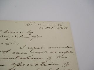 HISTORIC DOCUMENT ANTIQUE SIGNED AUTOGRAPH LETTER FROM GEORGE H PENDLETON LAWYER 2