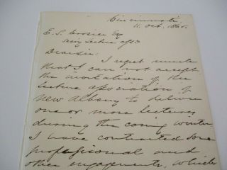 HISTORIC DOCUMENT ANTIQUE SIGNED AUTOGRAPH LETTER FROM GEORGE H PENDLETON LAWYER 3