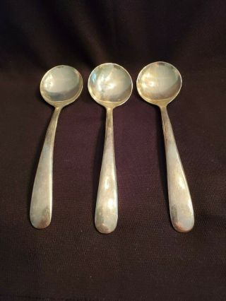 Vintage Silver Plated Soup Spoons - Made In Italy