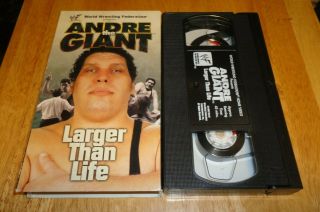 Andre The Giant : Larger Than Life (vhs,  1999) Wwf Wwe Wrestling Rare Non - Rental