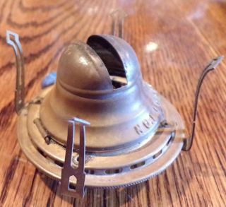 Antique Vintage Scovill Mfg Co No 1 Queen Anne Brass Oil Kerosene Lamp Burner