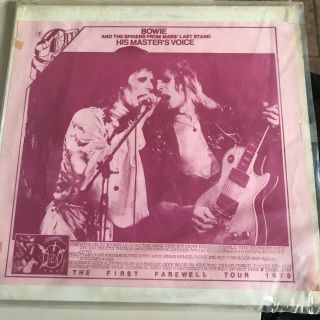 Rare Vinyl David Bowie His Masters Voice Spiders Last Stand 1973 Live Takrl Nm