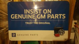 Insist Gm Parts Plexiglass Sign Rare Highly Sought After Size 24x36
