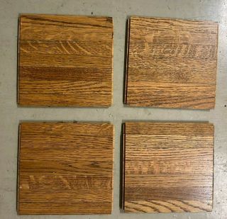 6”x6” Vintage Reclaimed 7 Finger Oak Parquet Wood Flooring Tiles $8 For 4 Tiles