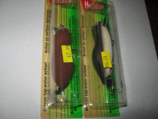2 Vintage Heddon Meadow Mouse Fishing Lures Old Stock