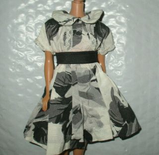 Vintage Barbie Clone Size " Black & White Dress "