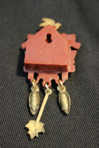 Doll House Miniature - Cuckoo Clock - BS&E - Brown - Plastic 3