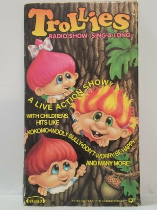 Trollies Radio Show Sing - A - Long (vhs,  1992) Rare Trolls Kids Family Cartoon