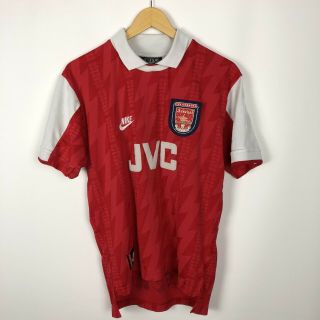 Vintage Arsenal 1995 1996 Home Football Shirt Soccer Jersey Rare Nike Jvc Size S