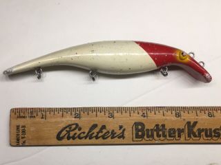 Vintage Fishing Lure Red And White