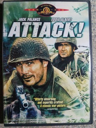 Attack - Ww2 Jack Palance & Eddie Albert - Mgm (dvd,  2003) - Oop/rare - Vgc