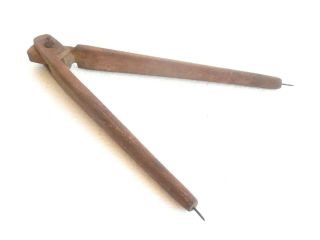 ANTIQUE large wooden COMPASS / DIVIDERS / CALIPER architectural / carpenter tool 3