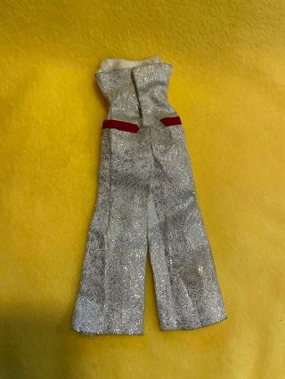 Vintage Ideal Miss Glamour Misty Doll silver pantsuit,  1960 ' s 2
