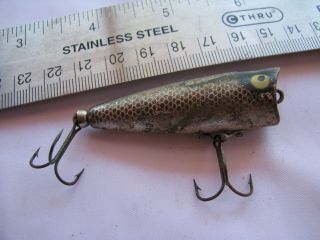 Vintage Heddon Tiny Chugger Fishing Lure Bait Tackle Scales