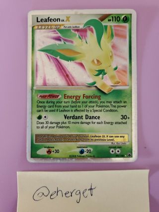 Leafeon Lv X - 99/100 - Holo Ultra Rare Majestic Dawn Pokemon Card Vintage