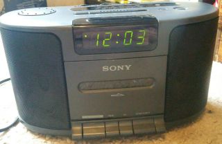 Sony Dream Machine Icf - Cs650 Am/fm Radio Cassette Tape Player Alarm Clock Stereo