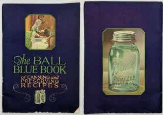 Rare 1926 Vintage Ball Blue Book Canning & Preserving 100s Of Recipes Cookbook