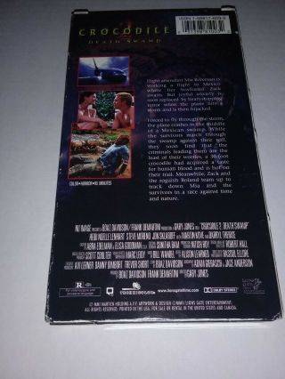 Crocodile 2: Death Swamp VHS 2002 Black Water Rare horror 2
