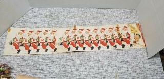 Vintage Antique Merry Christmas Happy Year Banner Decoration Santa Baby