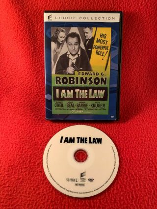 I Am The Law Dvd Edward G.  Robinson 1938 Barbara O 