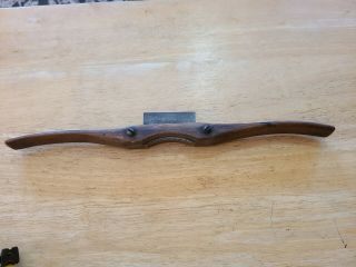 Antique Vintage 12 In.  Wooden Spoke Shave 2 In.  Blade Small Chip In Wood See.