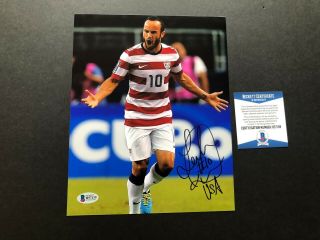 Landon Donovan Rare Signed Autographed Usa Soccer 8x10 Photo Beckett Bas