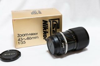 [original Box] Nikon Zoom - Nikkor C Auto 43 - 86mm F/3.  5 Lens Rare,  27696