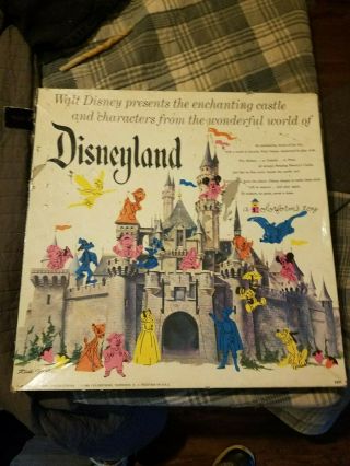 Rare Vintage 1959 Walt Disney Disneyland Sleeping Beauty Castle Colorforms