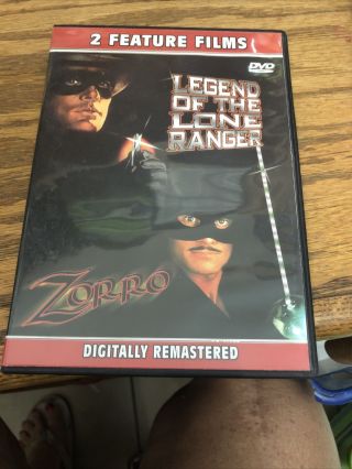 Legend Of The Lone Ranger,  Zorro Dvd Rare Oop Masked Men Double Feature