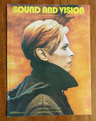 Ultra Rare Vintage 1977 Sound And Vision David Bowie Sheet Music