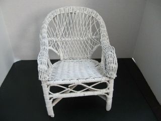 Vintage Wicker Chair For Doll Or Bear Shape