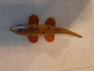 Rare and early 1990’s Ralph Hocker Jr.  Cadillac Style Trout fish spearing decoy. 3