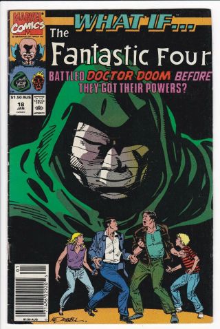 What If? 18 Fantastic Four - Marvel Comics - 1990,  Rare Australian Price Variant