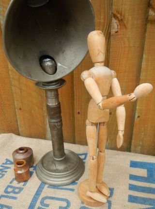 Vintage Traditional Aged Wooden Artist Mannequin Poseable Figure 12.  5 "