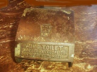 Rare Antique Pennsylvania Railroad Heavy Metal Mounted Toilet Paper Holder