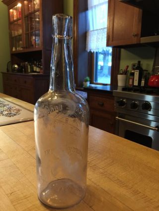 BONNIE BROS Louisville,  Kentucky Whiskey Bottle 11” Rare 3