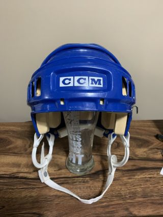 Vintage Ht2 Ccm Hockey Helmet Rare Hard To Find Blue