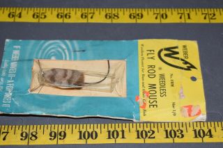 Vintage Weber Fly Rod Weedless Mouse Fishing Lure