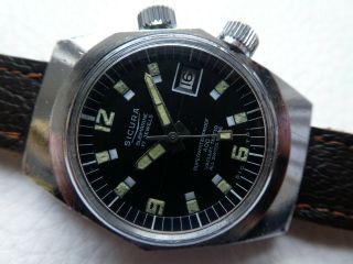 Very rare Vintage SICURA BREITLING SUBMARINE 400 Women ' s Diver watch from 70 ' s 3