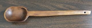 Vintage Antique Primitive Whittled Hand Carved Wooden Spoon 2