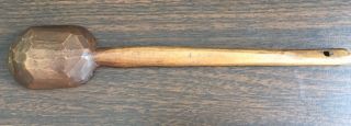 Vintage Antique Primitive Whittled Hand Carved Wooden Spoon 3