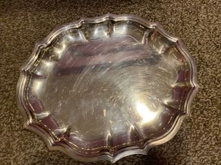 Vintage International Silver Co.  Chippendale Oval Serving Tray/shallow 6342