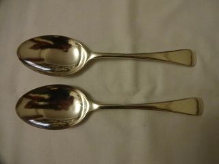 Vintage Silver Plated Epns A1 Serving Spoons X 2 Sanders & Blackband,  Birmingham